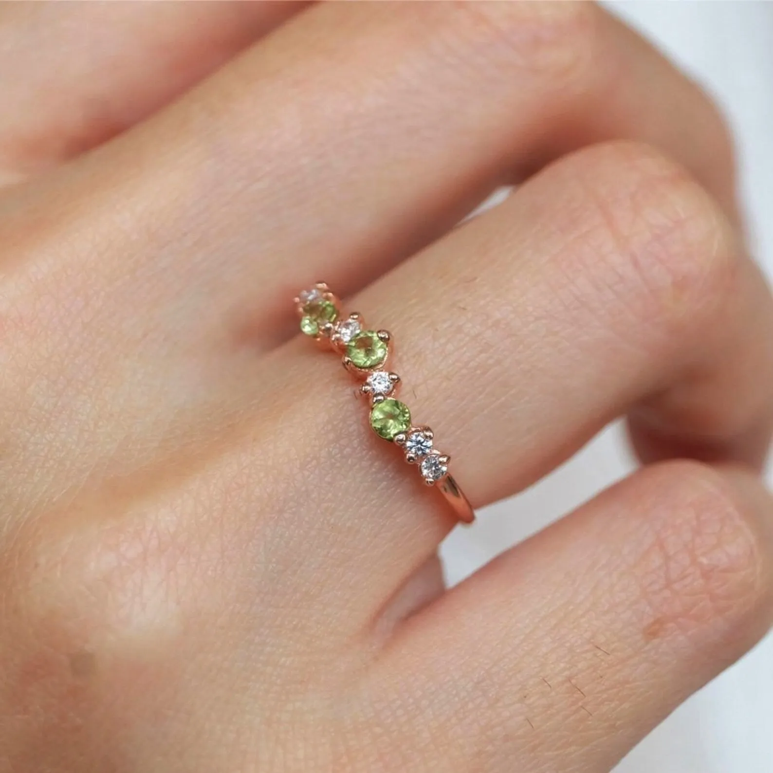 Peridot Cluster Ring Taliyah