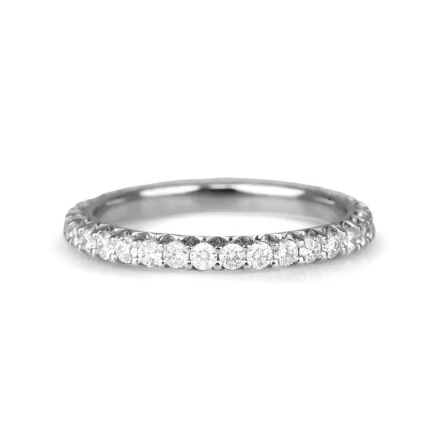 Platinum and Diamond Medium Eternity Band