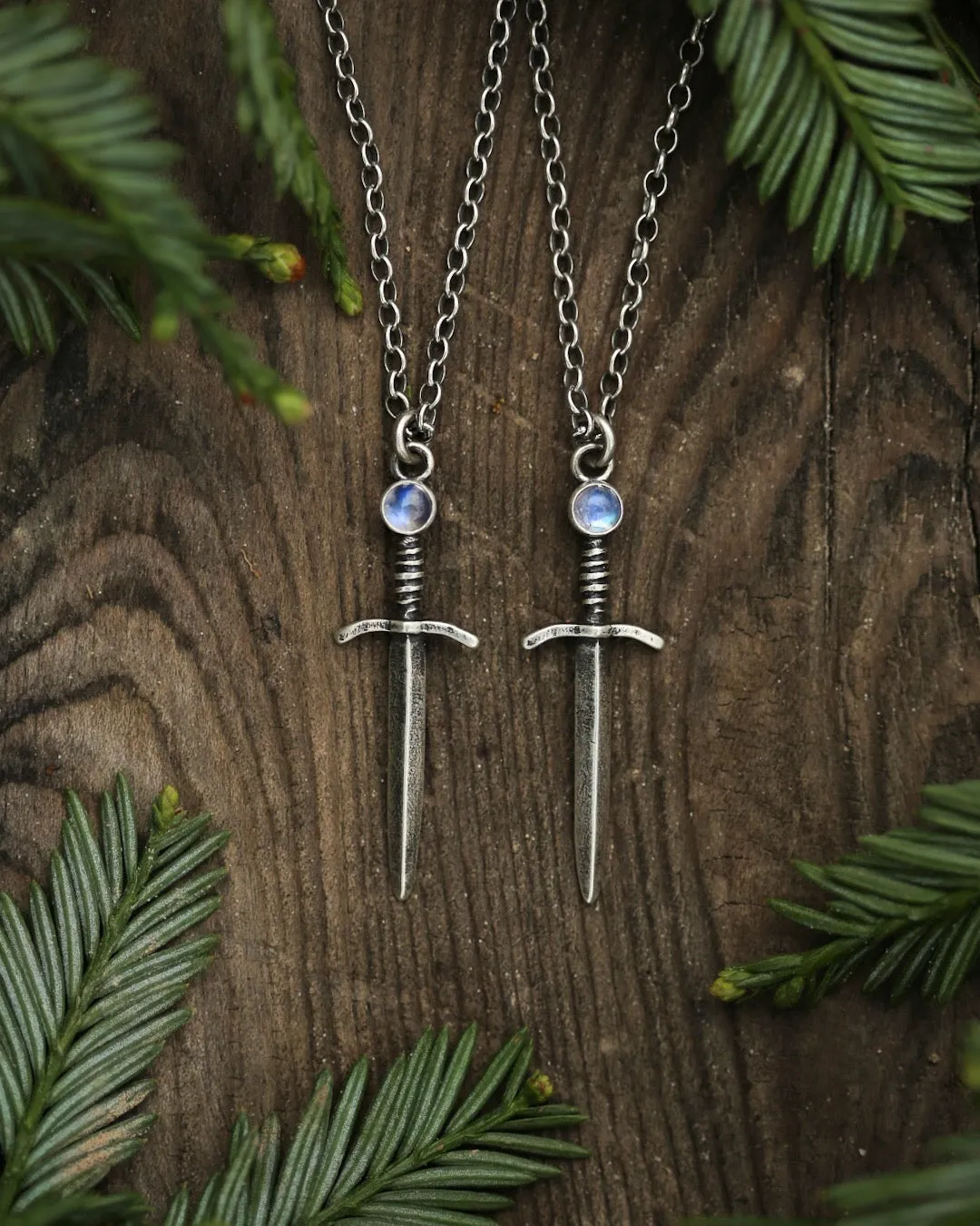 *Pre-Order* Moonstone Sword Necklace Sterling Silver