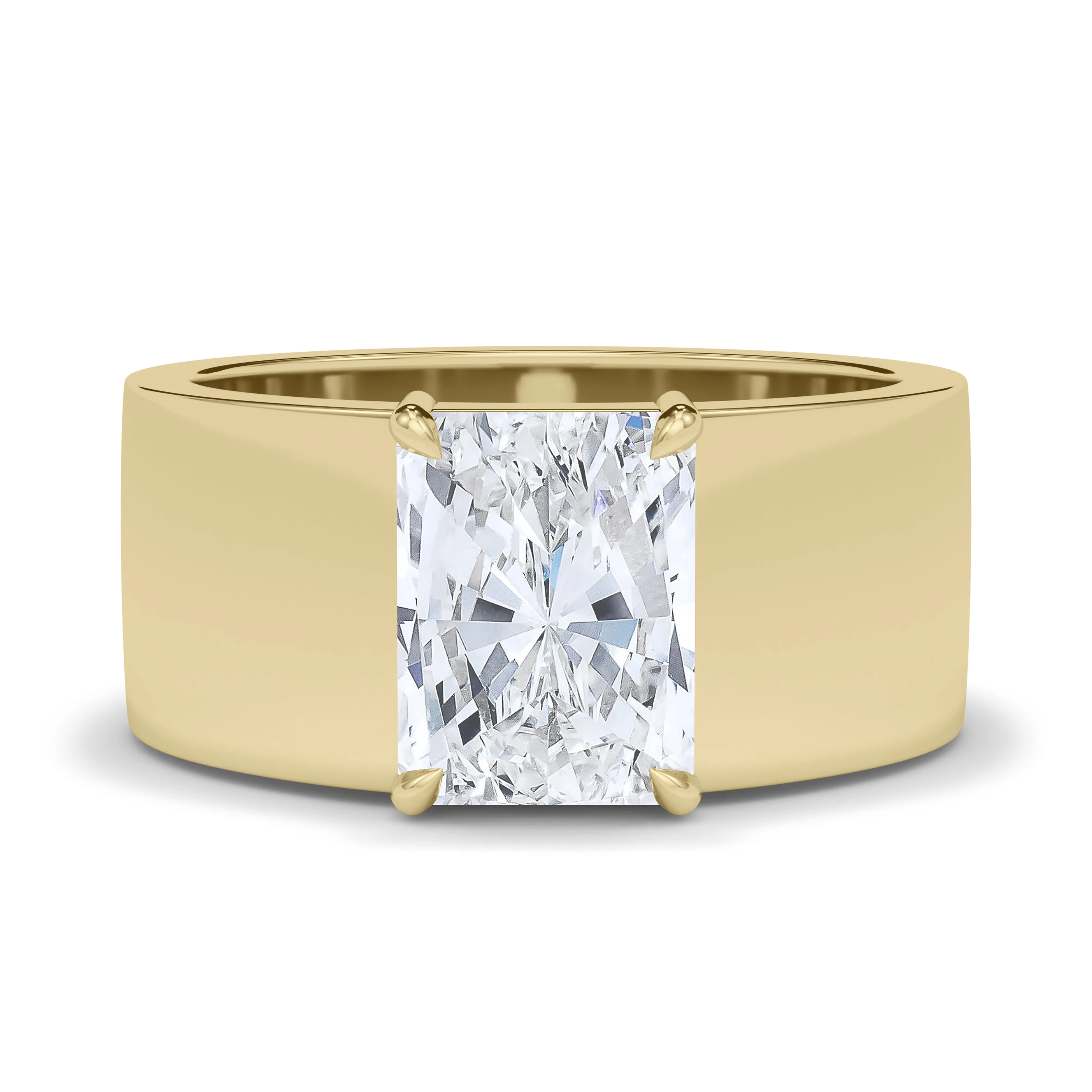 Radiant Cut Diamond Cigar Ring