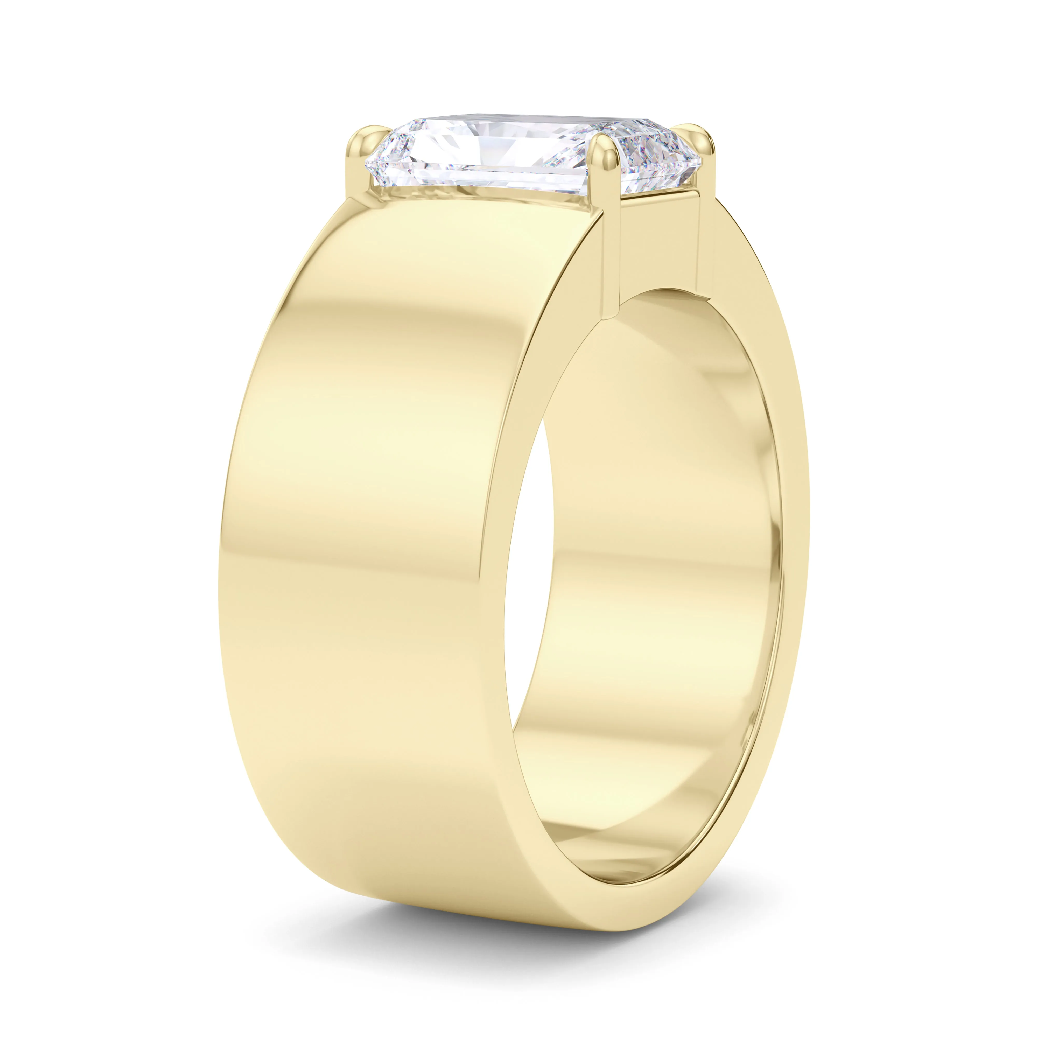 Radiant Cut Diamond Cigar Ring