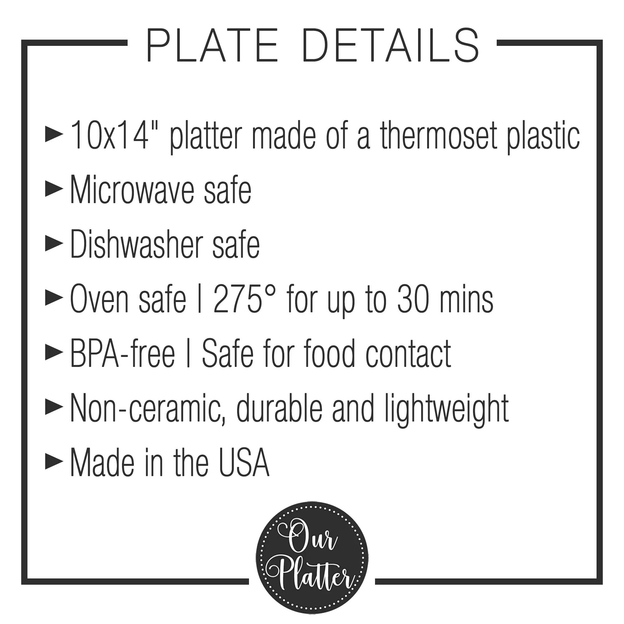 Recipe/Note Handwritten Plate