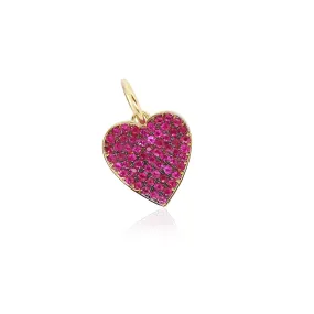 Ruby Heart Charm