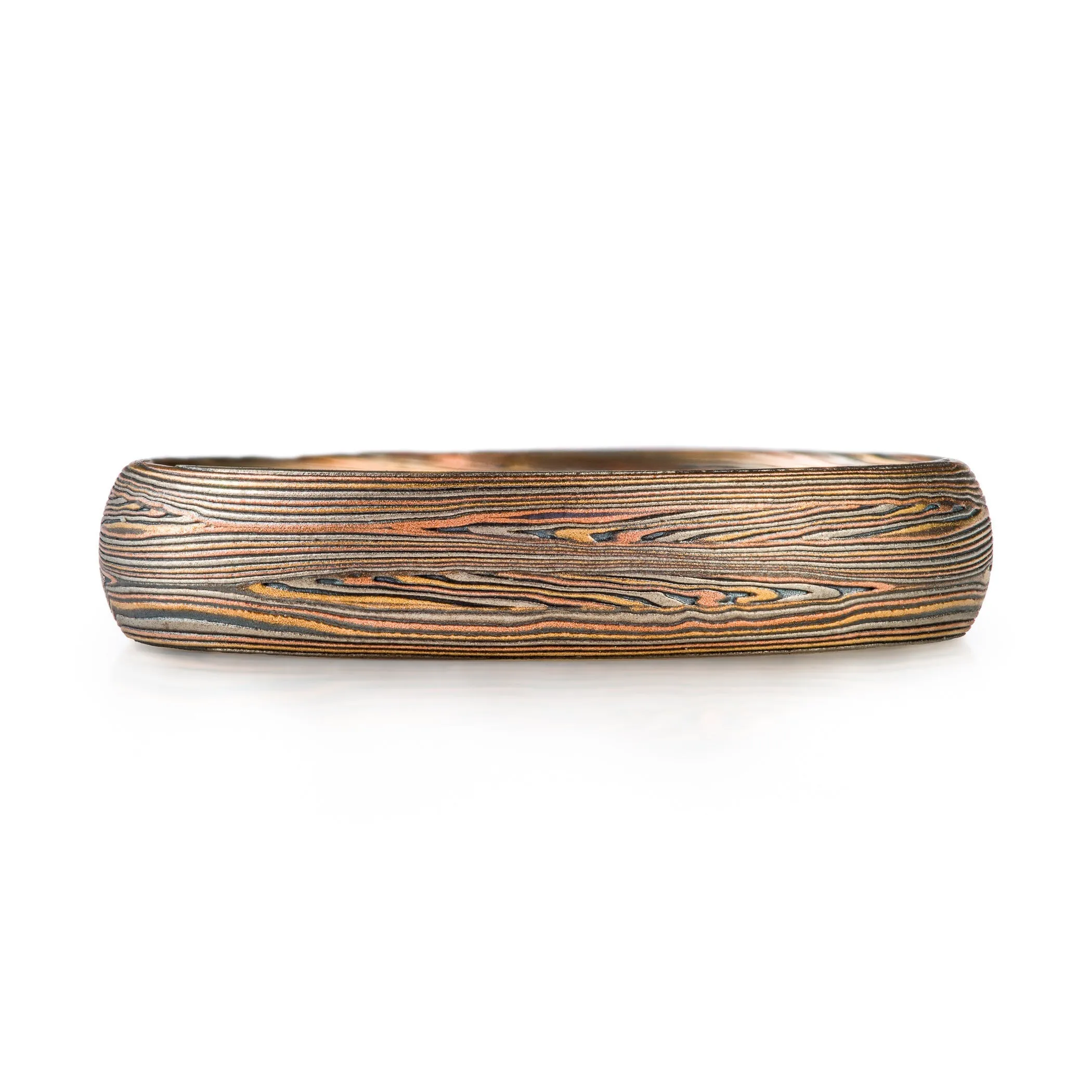 Rustic Flow Pattern Ring with Mokume Knots