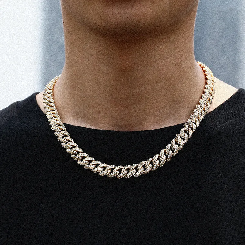 S925 Sterling Silver 10mm Fully Iced Cuban Chain