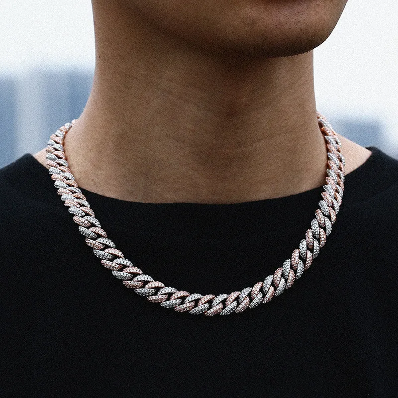 S925 Sterling Silver 10mm Fully Iced Cuban Chain