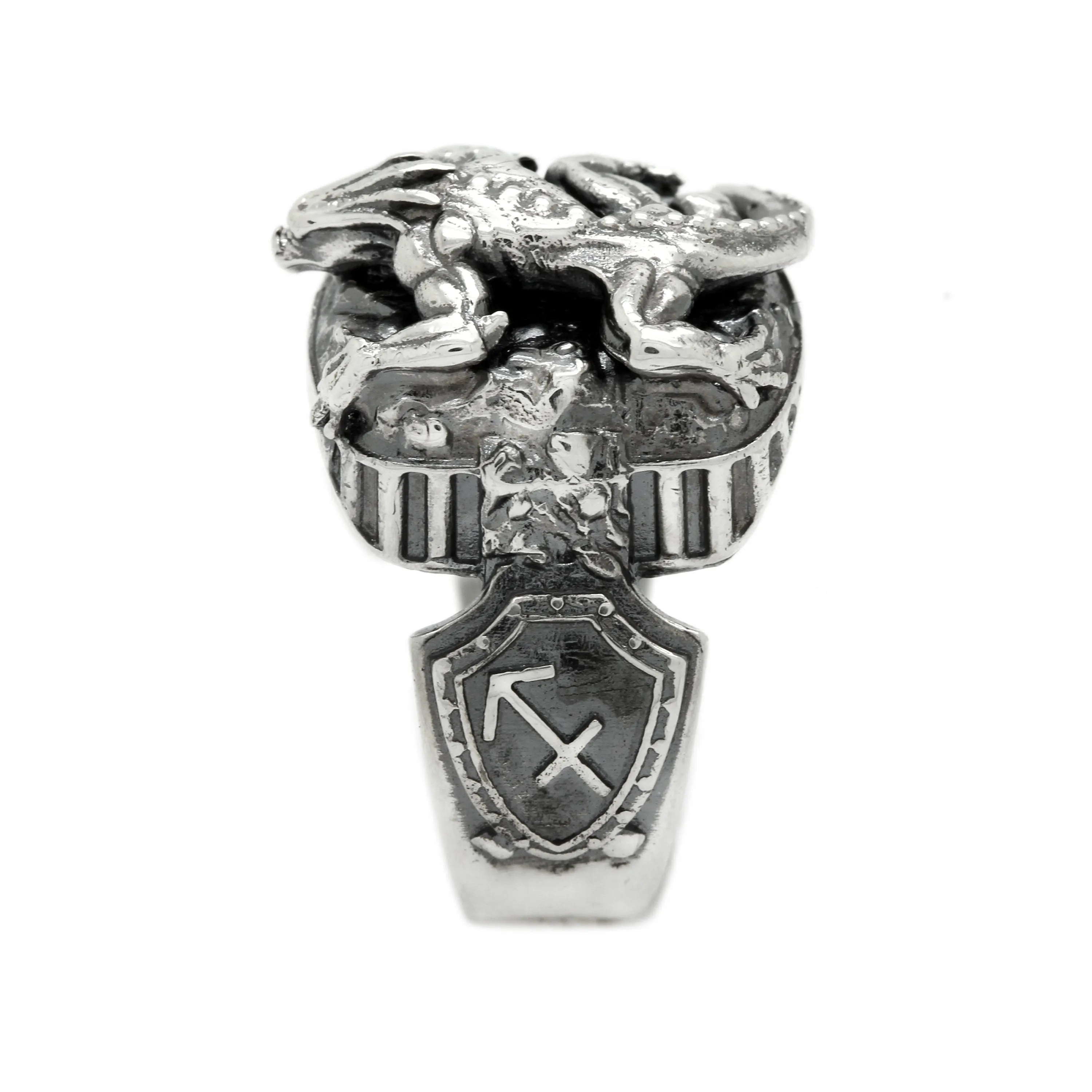 Salamander Talisman  Sagittarius Zodiac Symbol  Men's Ring  Sterling Silver 925