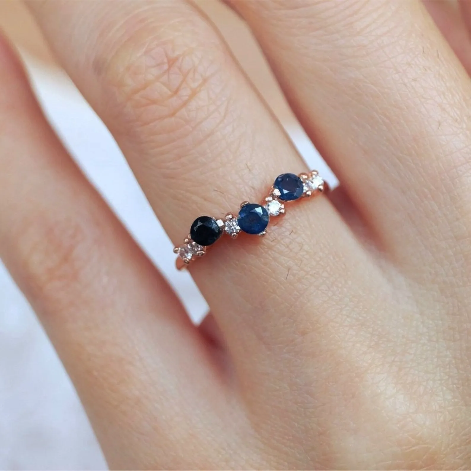 Sapphire Cluster Ring Mary