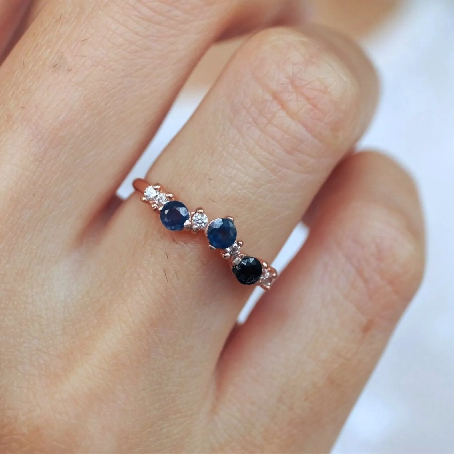 Sapphire Cluster Ring Mary