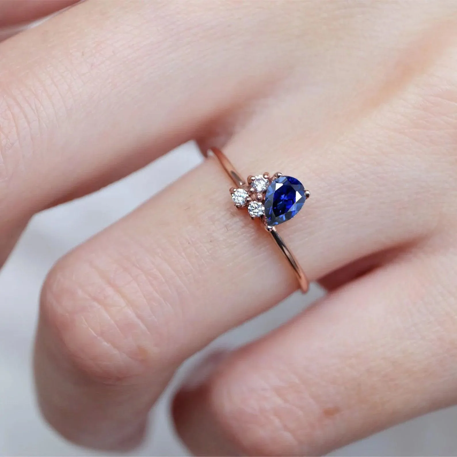 Sapphire Diamond Ring Tess