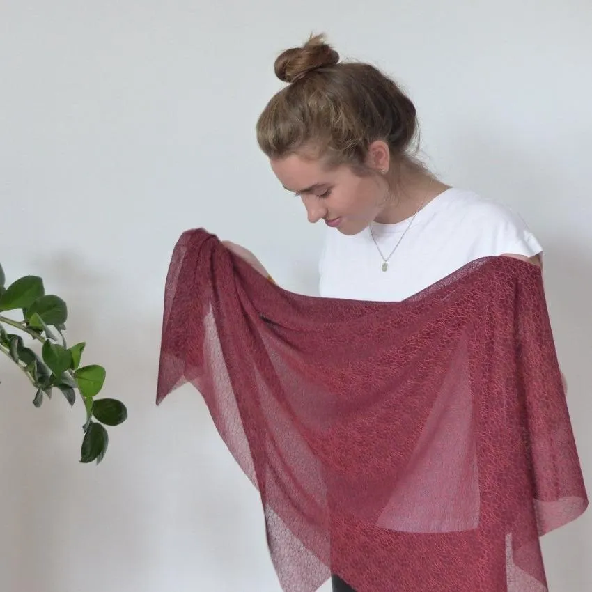 Scarf | Dainty Cobwebs | Bordeaux | One Size