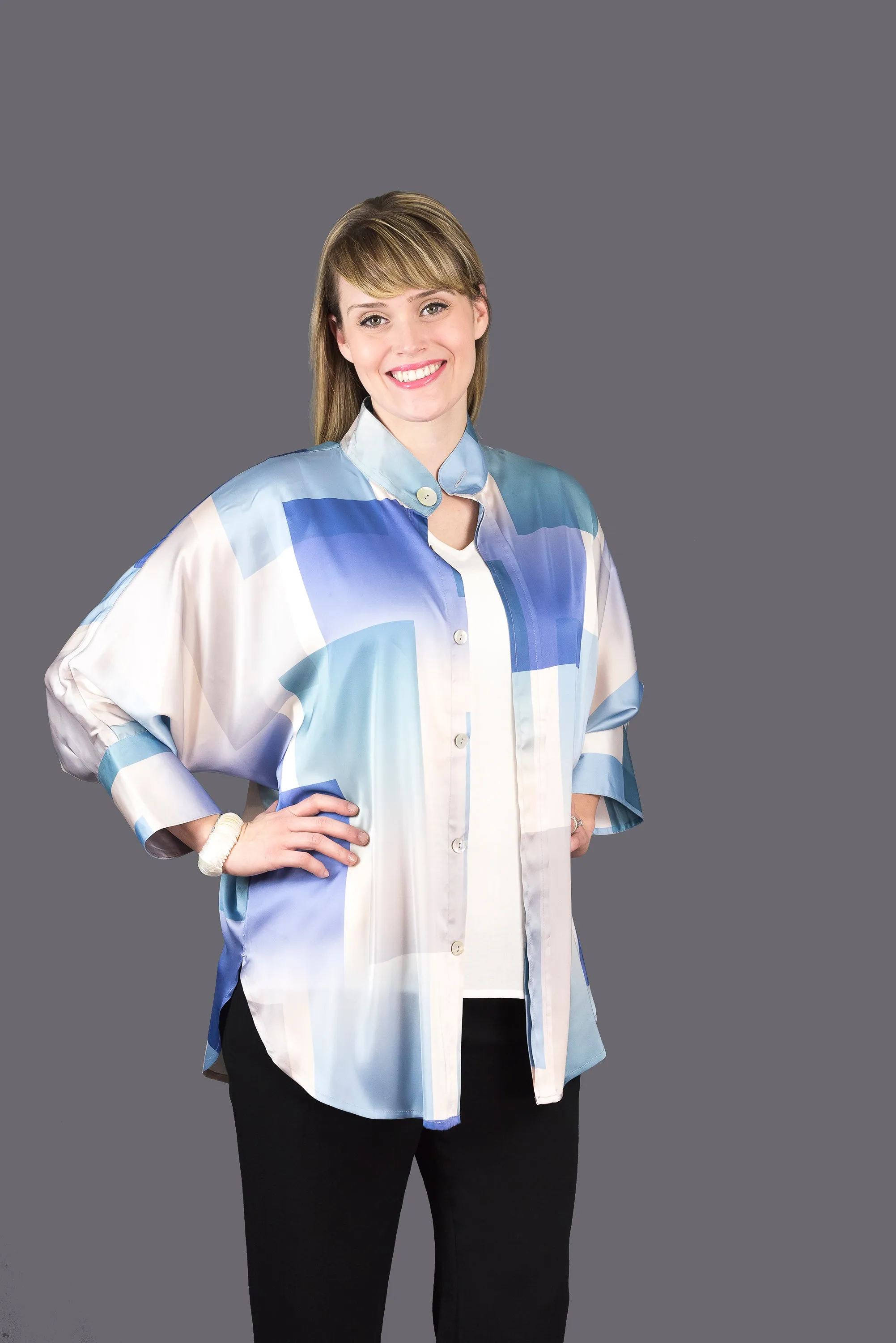 SF153 - Silk By Fridaze - Boyfriend Shirt without Pocket