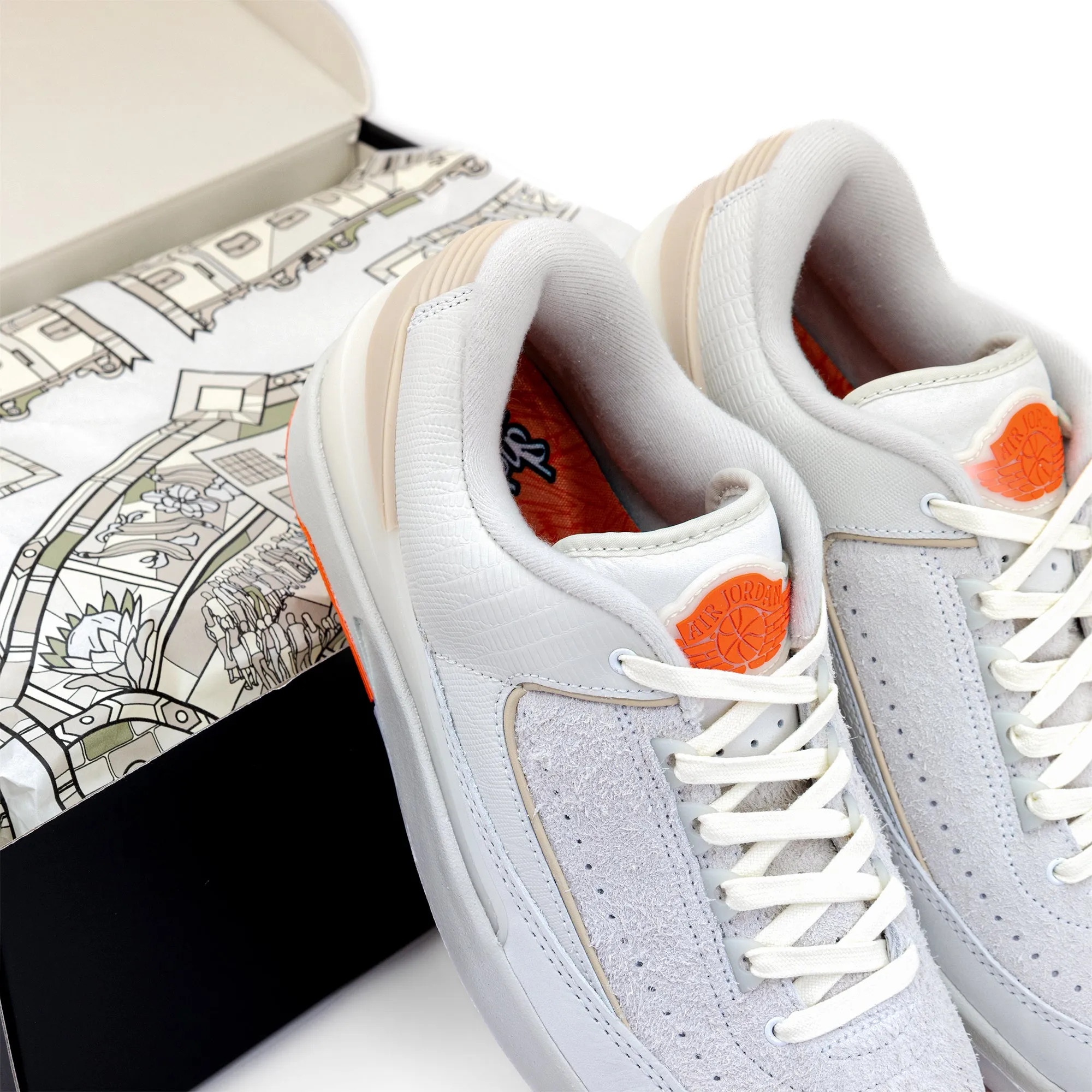 Shelflife x Nike Air Jordan 2 Retro Low SP White/Light Bone/Mandarin DV7128-110