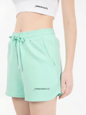 Shorts in felpa con tasche verde maldive