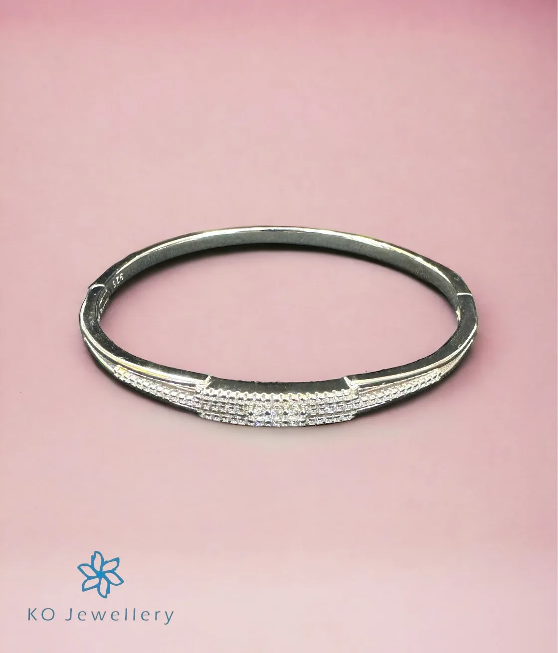 The Wayne Solitaire Silver Openable Bracelet