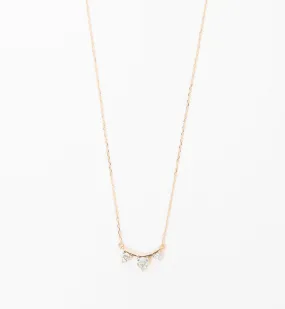 Three Diamond Amigos Curve Necklace