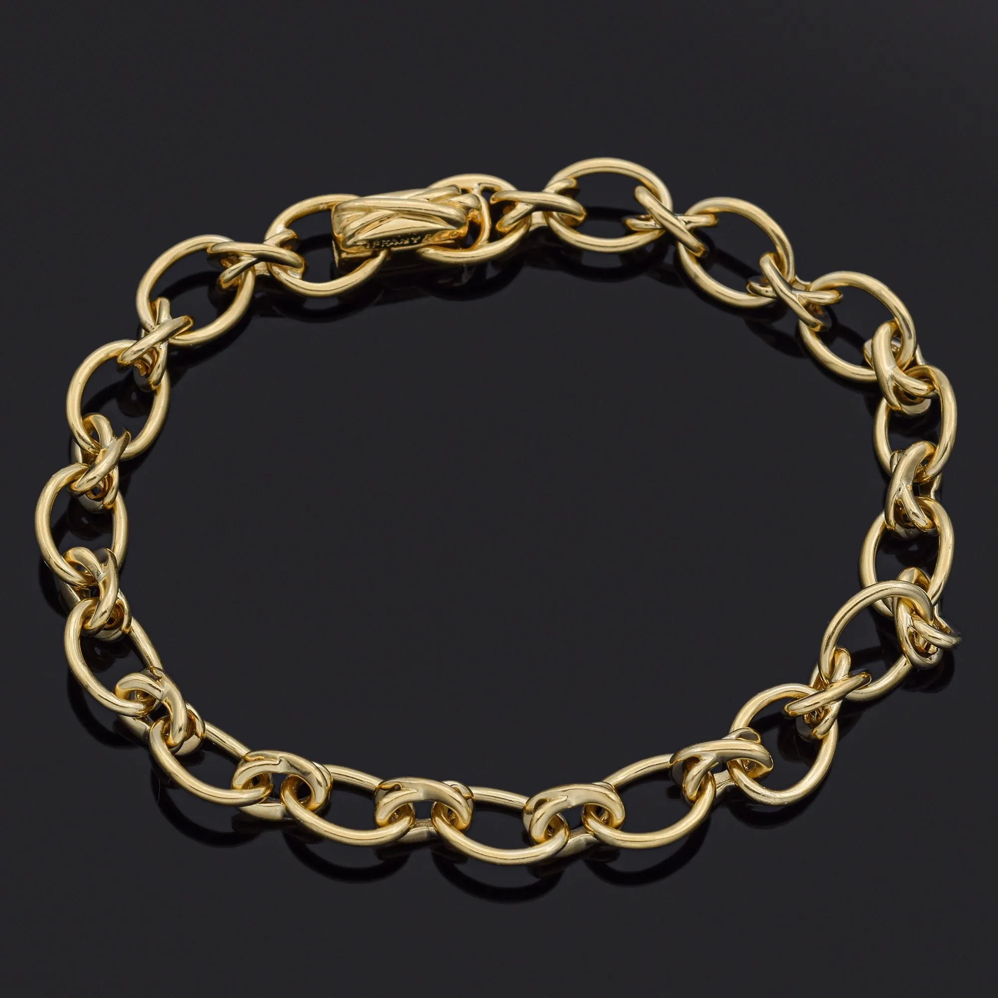 Tiffany & Co. Paloma Picasso 18K Yellow Gold X Cable Link Bracelet   Box