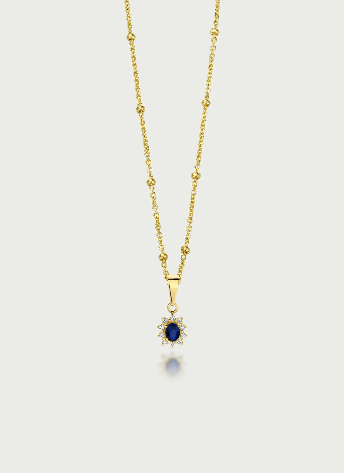 Triss diamond sapphire charm 14k gold